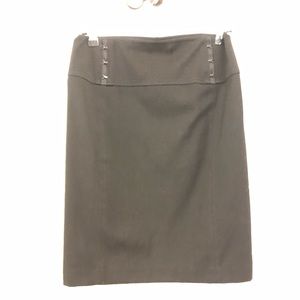 Black pencil skirt with eye hook details